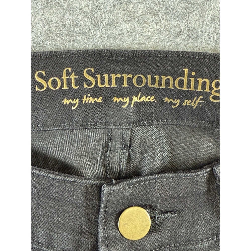 SOFT SURROUNDINGS  Touch OF LACE  Stretchy Slimming‎  Jeans Women's 8P Black NEW